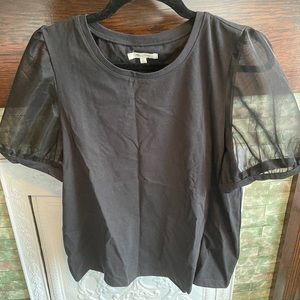 Madewell Sheer-Sleeve Knit Top